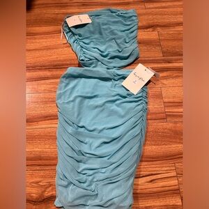 Love,fire blue set top and skirt sz small nwt